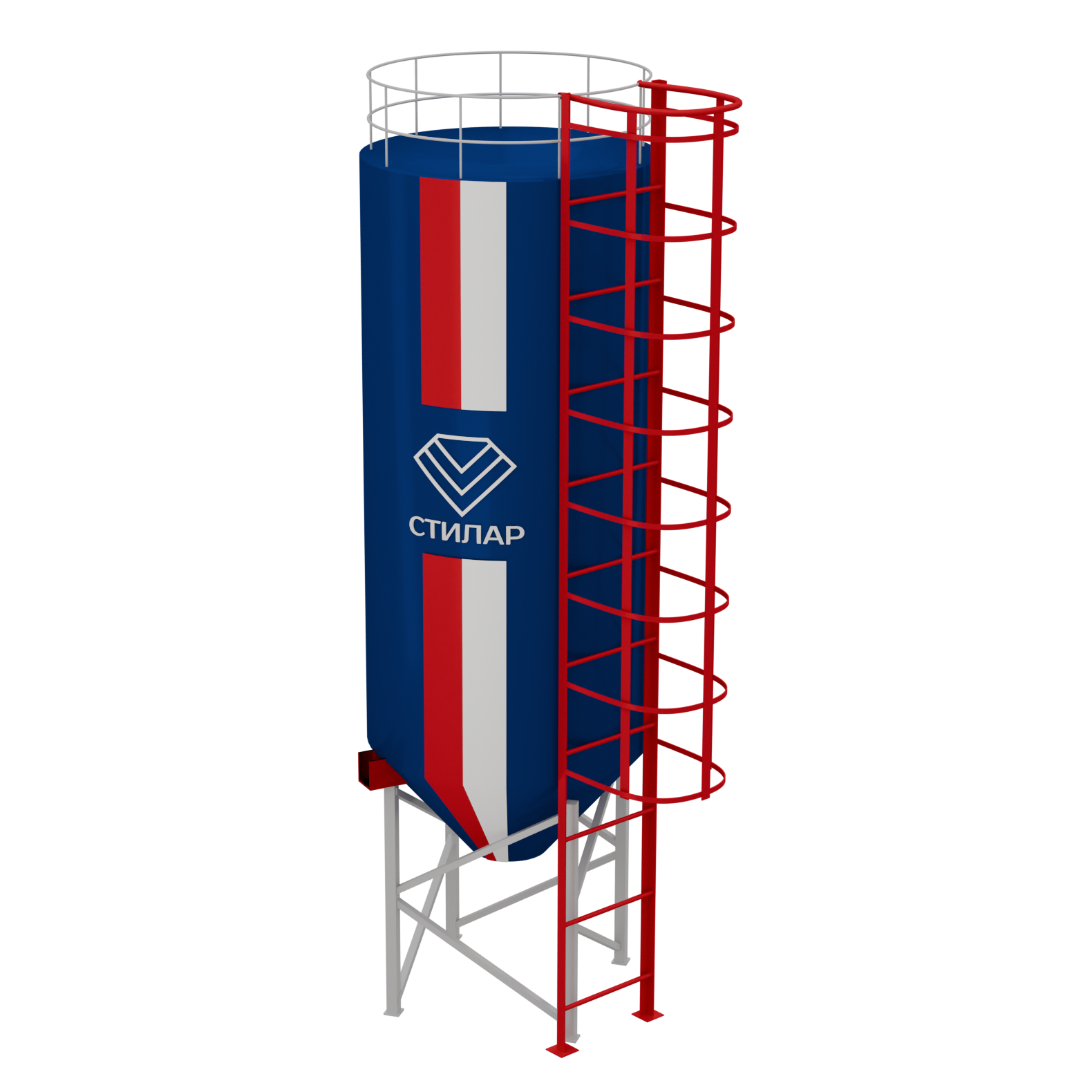 Цельносварный силос для комбикорма 75 м³ от производителя
