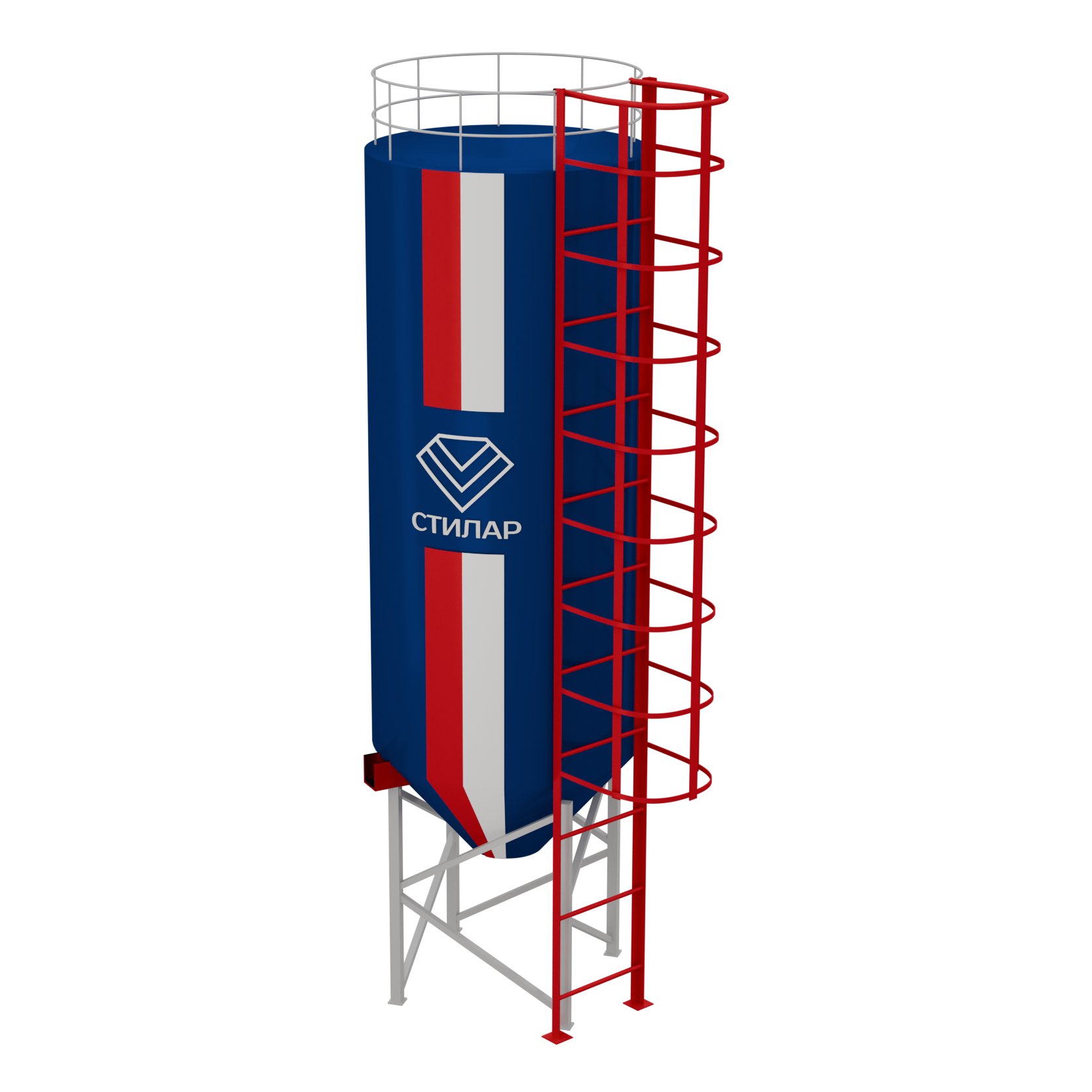 Цельносварный силос для асфальтобетонных заводов 100 м³ от производителя